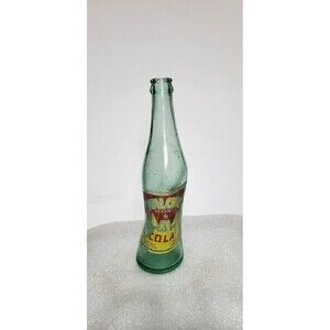 1936 Royal Crown Cola Unique Shape Glass Bottle Vintage RC Collectible Antique